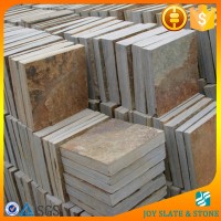 Natural slate rusty retaining wall block/home stone decoration