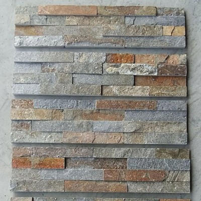 slate 60*15 gold rusty cladding ledgestone for background